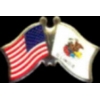 ILLINOIS PIN STATE FLAG USA FRIENDSHIP FLAGS PIN